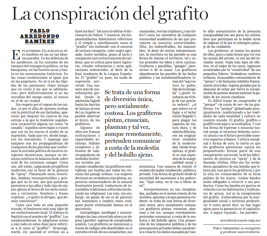 La conspiración del grafito