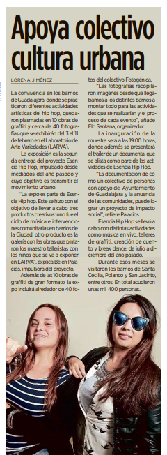 Apoya colectivo cultura urbana