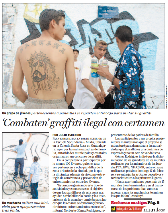 'Combaten' graffiti ilegal con certamen