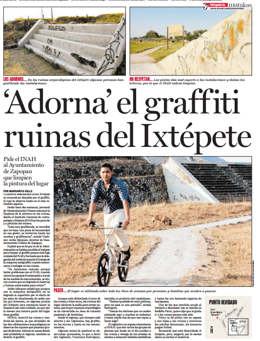 'Adorna' el graffiti ruinas del Ixtépete