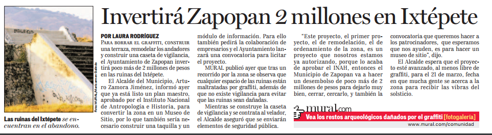 Invertirá Zapopan 2 millones en Ixtépete