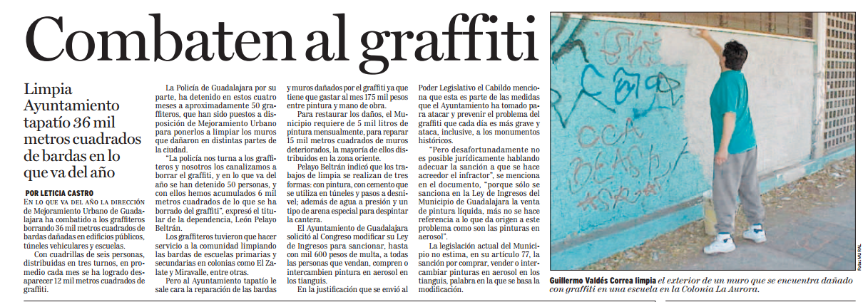 Combaten al graffiti