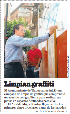 Limpian graffiti