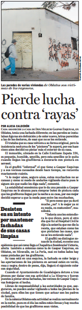 Pierde lucha contra 'rayas'
