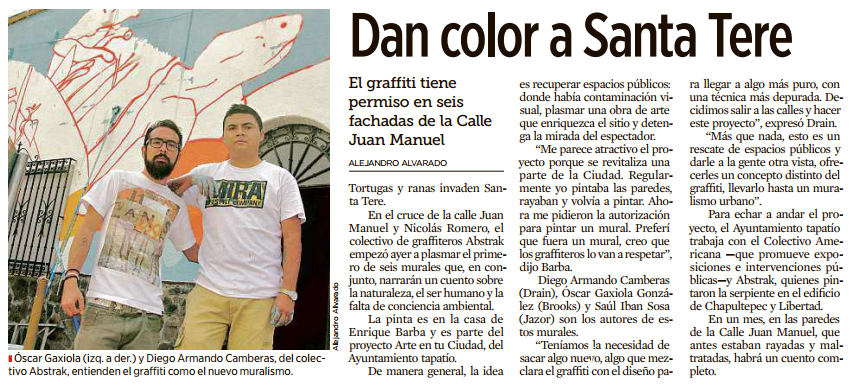 Dan color a Santa Tere
