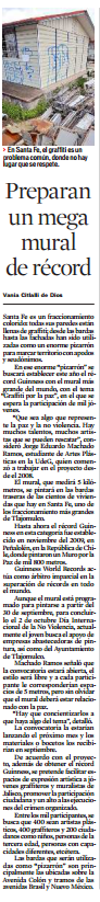 Preparan un mega mural de récord