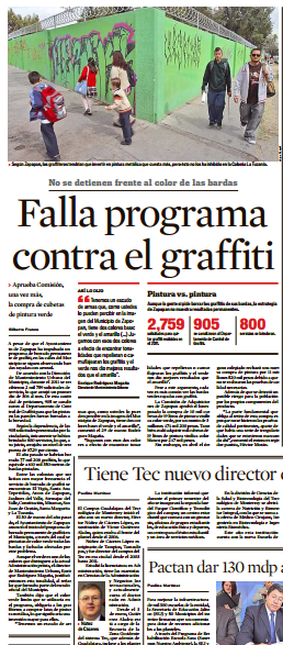 Falla programa contra el graffiti