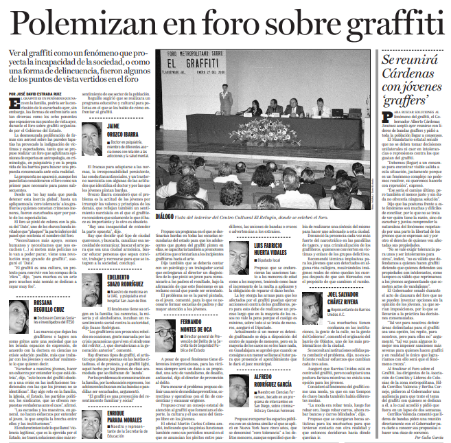 Polemizan en foro sobre graffiti