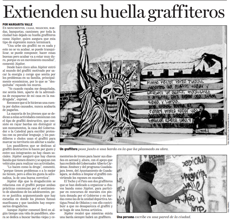 Extienden su huella graffiteros